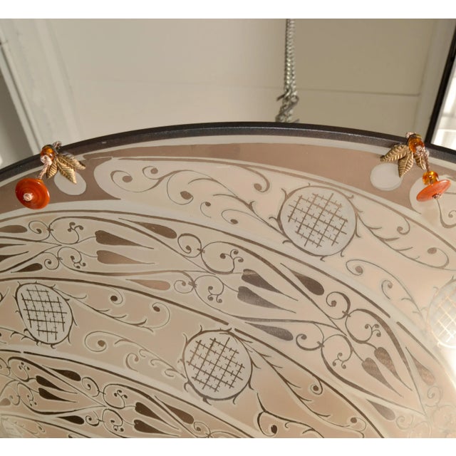 Late 20th Century Venetian Art Glass Chandelier, Attributed to Fortuny, Italy For Sale - Image 11 of 14