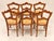 Louis Philippe Chairs with Carved Backs and Rush-Seated Straw Seats, 1890s, Set of 6 For Sale - Image 3 of 8