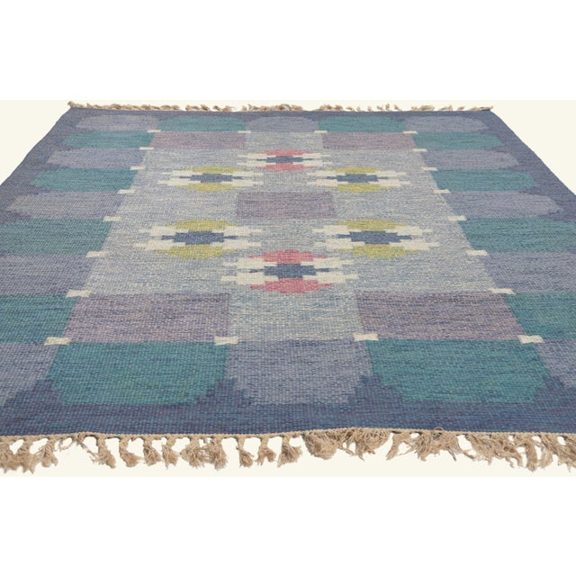 Mid-Century Modern Vintage Swedish Rollakan Rug, 05'05 X 07'06 For Sale - Image 3 of 11