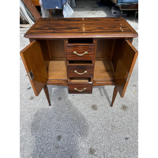 1940s French Art Deco Exotic Macassar Ebony Dry Bars or Buffet For Sale - Image 13 of 13