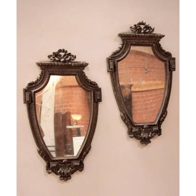 Elegantly carved, this bellisima pair of mirrors will do the job!