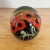 Glass Vintage Mouth Blown Glass Paper Weight With Red Flowers by Robert Eickholt For Sale - Image 7 of 9