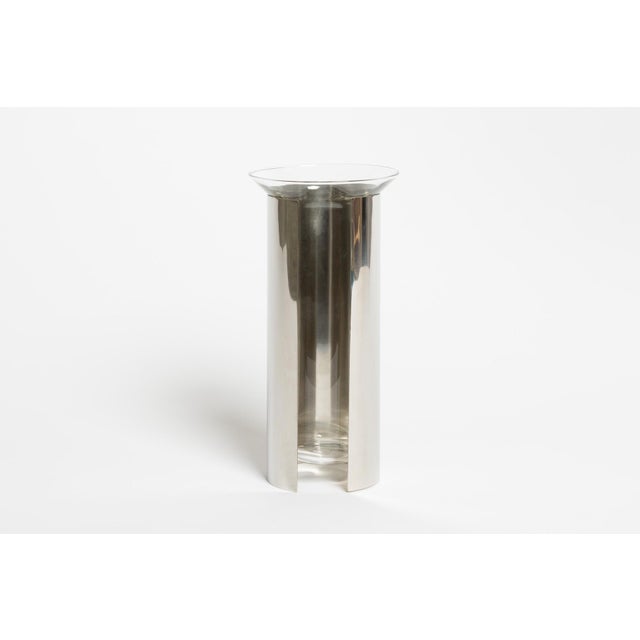 Metal Early Camicia Vase by Enzo Mari for Danese Milano For Sale - Image 7 of 12