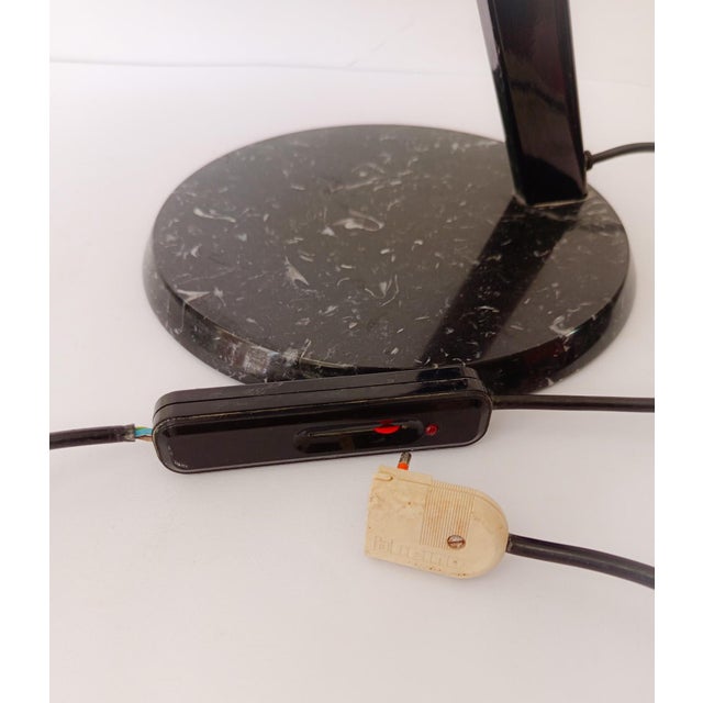 Vintage Marble and Glass Perla Desk Lamp by Bruno Gecchelin for Oluce, 1970s For Sale - Image 13 of 14