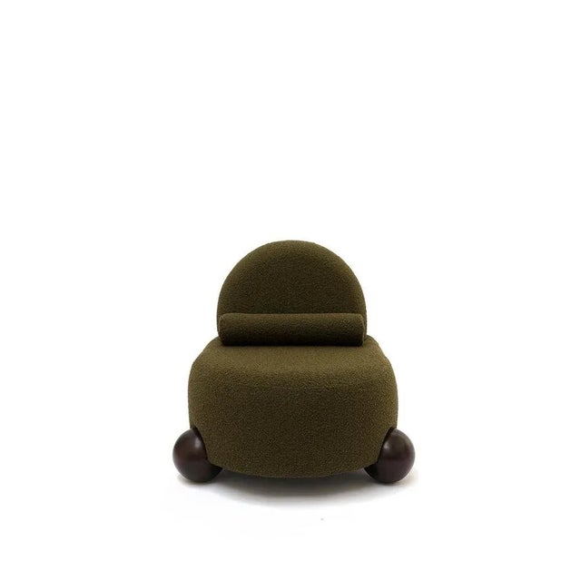 Object 076 armchair by ng design dimensions: w 85 x d 102 x h 78 cm materials: bouclé fabric, oak also available: all of...