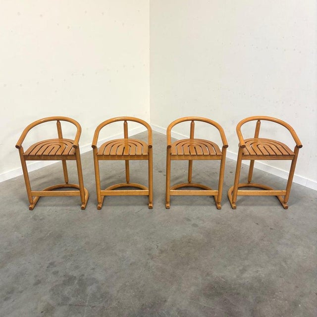 Vintage Bar Stools by Allmilmö, 1980s, Set of 4 For Sale - Image 9 of 15