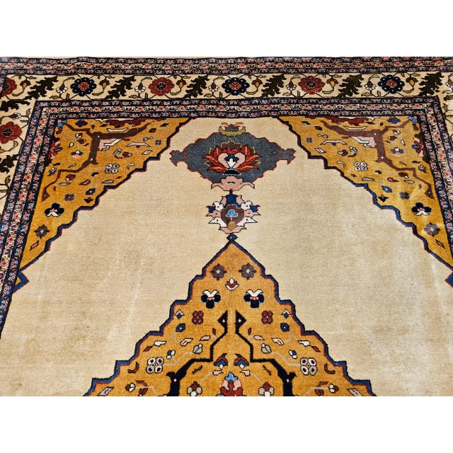 Vintage Indian Agra Carpet, Handwoven Wool Pile, Open Field Design, 8' x 11' For Sale - Image 13 of 18