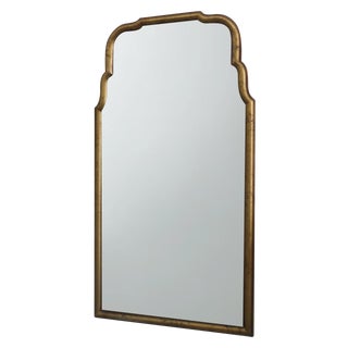 Gold Hollywood Regency Wooden Mirror For Sale