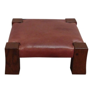 Stickley Mission Oak Arts and Crafts Style Foot Stool For Sale