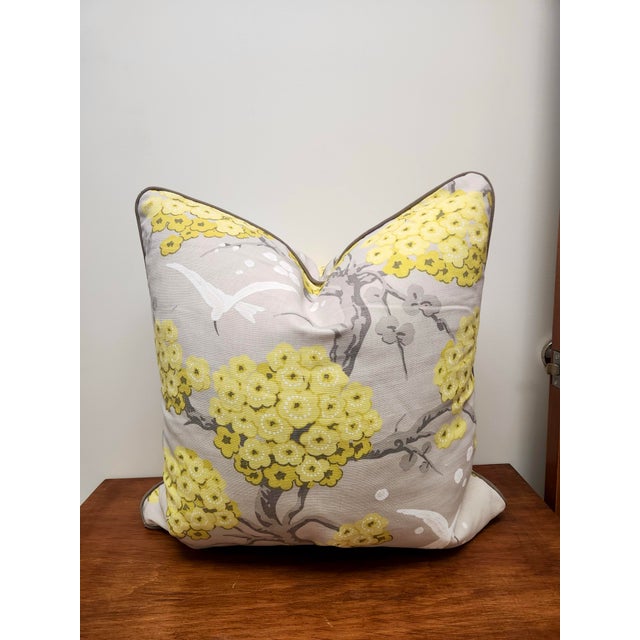 A sophisticated set of two decorative throw pillows crafted from Osborne & Little’s iconic Japonerie fabric in Color #2...