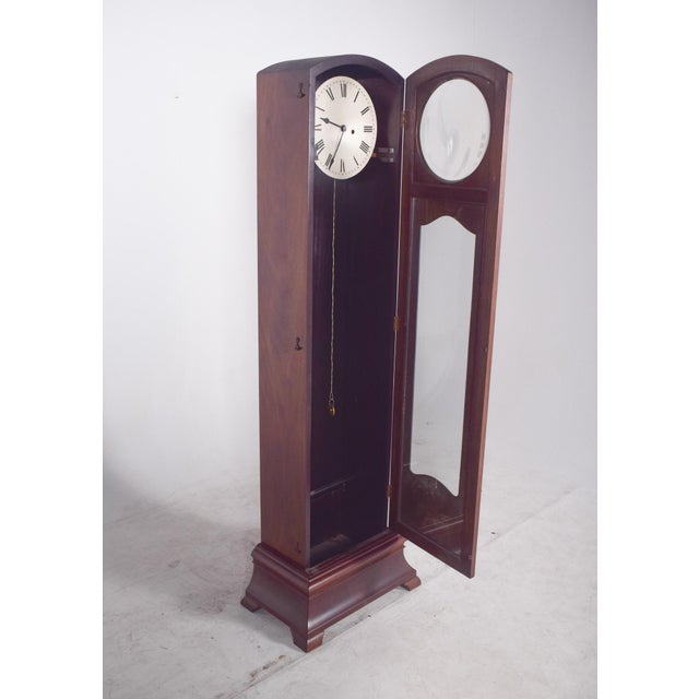 Brown Antique English Grandfather Clock For Sale - Image 8 of 13