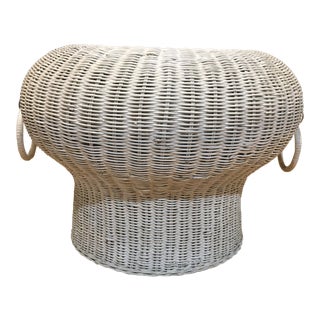 1960s Rattan Mushroom Footstool For Sale