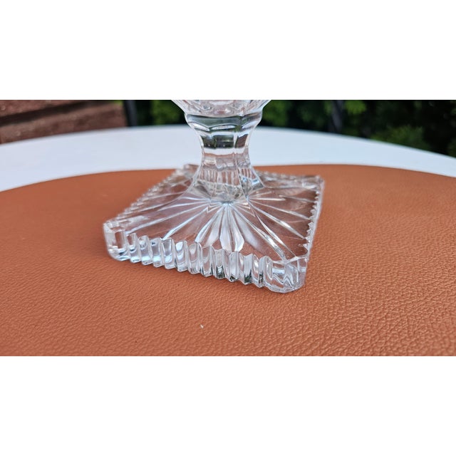 Glass Art Deco Crystal Bonbonniere or Vase, Bohemia, 1920s For Sale - Image 7 of 13