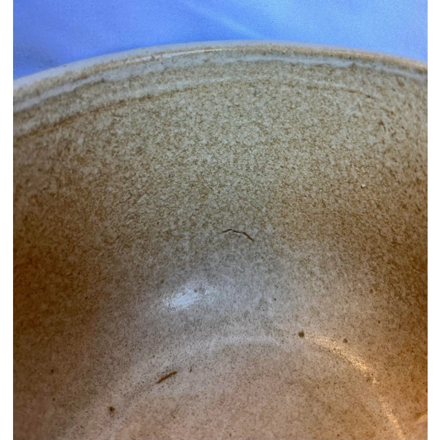Mid 20th Century Zanesville Pottery Hand Thrown Ribbed Bowl For Sale In Cincinnati - Image 6 of 8