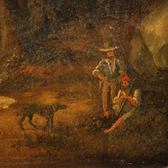 Landscape with Figures, Oil on Canvas, Framed For Sale - Image 5 of 11