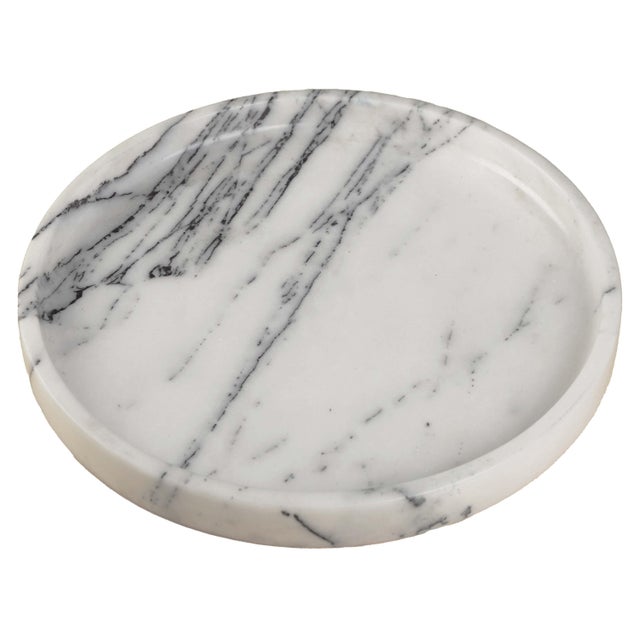 Contemporary White Marble Vanda Tray by Nina Magon For Sale - Image 3 of 3