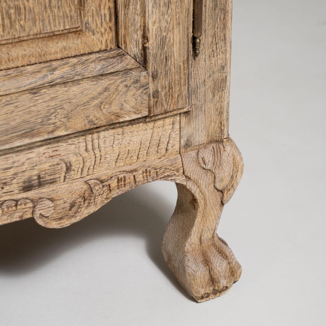 19th Century France Louis XIV Antique White Oak Display Cabinet For Sale - Image 13 of 16