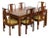 Mid 20th Century George Zee & Co. Anglo-Chinese Teak Extendable Dining Table & 8 Horseshoe Back Chairs - Set of 9 For Sale