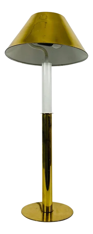 German Midcentury Solid Brass Table Lamp by Vereinigte Werkstätte, 1960s