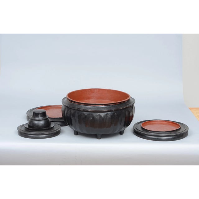 Burmese Lacquered Offering Bowl For Sale - Image 4 of 7