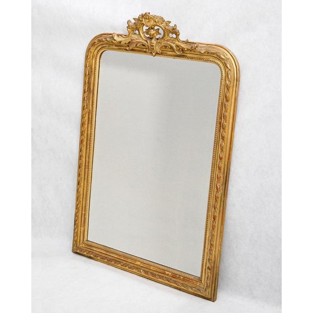 19th Century Louis Philippe Mirror with Faux Ribbon Frame For Sale - Image 6 of 9