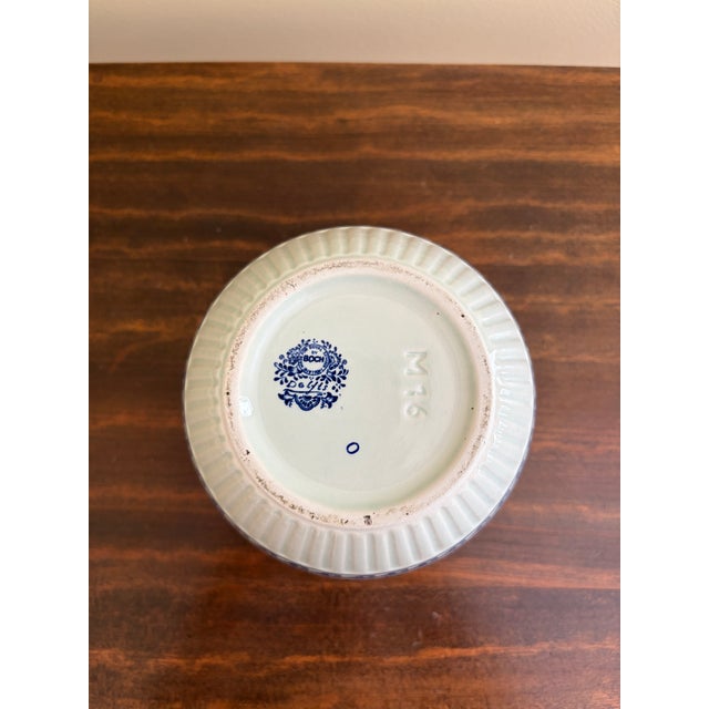 Ceramic Vintage Royal Boch Delft Blue and White Chinoiserie Cachepot Planter For Sale - Image 7 of 8