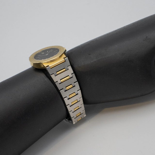 1980s 1980s Bulgari Diagono 18k Stainless Steel Ladies Quartz Watch For Sale - Image 5 of 7