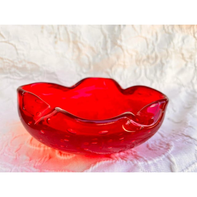 1960's Murano Style Glass Candy Dish or Bowl For Sale - Image 9 of 12