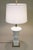 Xlarge Paul Hanson Neoclassical Modern Hollywood Regency Bisque Ceramic Marble Brass Table Lamp 1960's Italy For Sale - Image 9 of 13