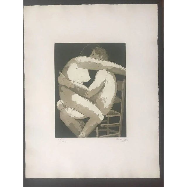 Lovers I - Original Etching by Giacomo Manzù - 1970 1970 For Sale - Image 3 of 4