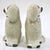 This lovely pair of vintage white Staffordshire Ware poodle figurines, one facing left and the other right, was crafted in...