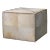 Jamie Young Ottoman in White Ox Hide, Large For Sale