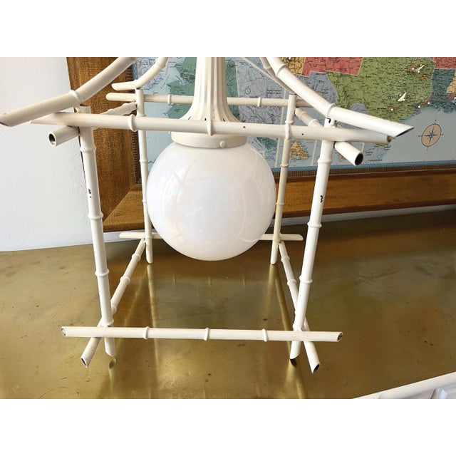 1960s Italian Bamboo Pagoda Light For Sale - Image 14 of 18
