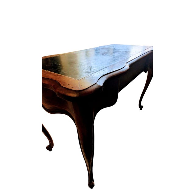 Antique Louis XV Style Writing Desk Leather Top For Sale - Image 4 of 10