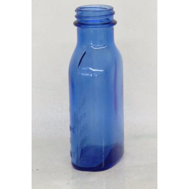Blue Chas H Phillips Chemical Co Milk of Magnesia Blue Glass Bottle For Sale - Image 8 of 10