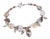Chunky Ferrous Quartz Necklace With Silver Leaves Charms For Sale