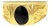 Oval Onyx Signet Ring 14k Yellow Gold, Size 9 For Sale