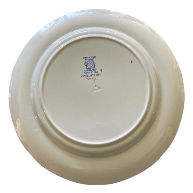 Ceramic Set of 12 Vintage English Copeland Spode "Newburyport" Cobalt Blue & Gold 8-Inch Salad Dessert Plates For Sale - Image 7 of 12