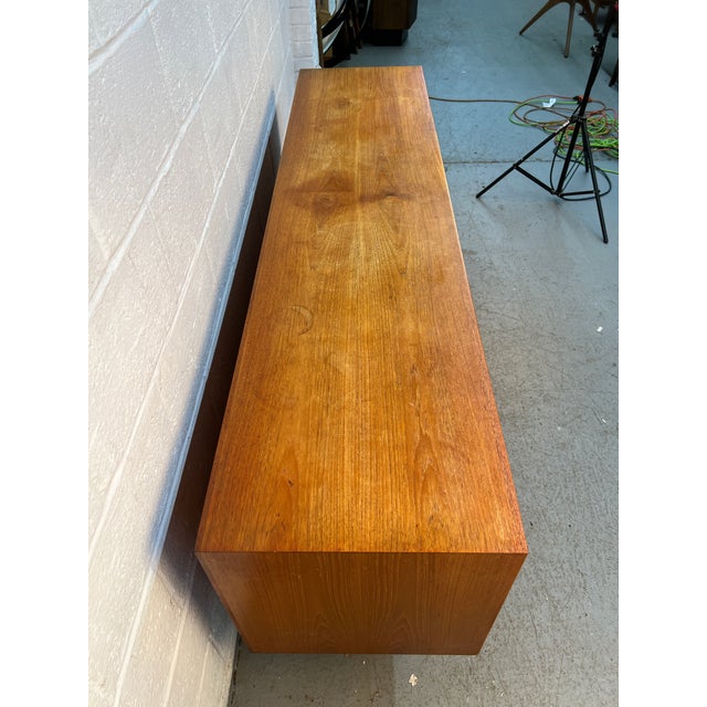 Mid-Century Modern Teak Credenza W/ Tambour Doors For Sale - Image 11 of 18