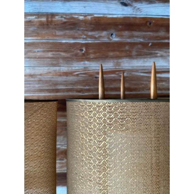 Tan Pair of Mid Century Modern 'Cactus' Table Lamps | in the Style of Modeline Lamps For Sale - Image 8 of 12