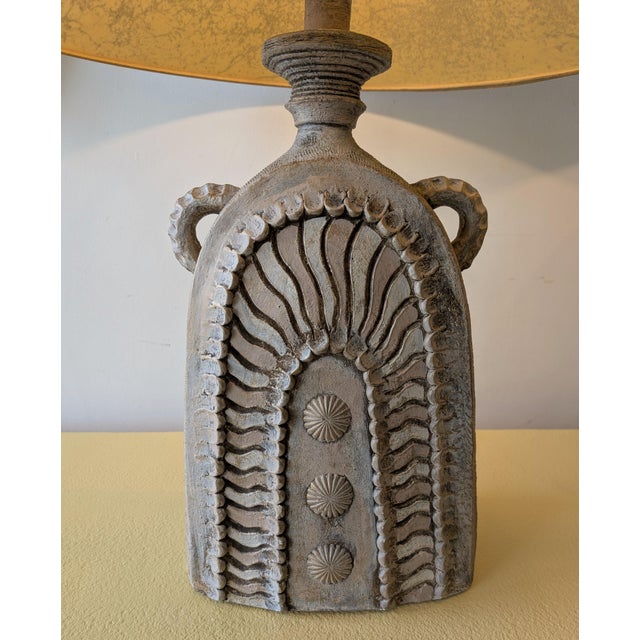 Mid-Century Brutalist Pottery Lamps from Vanguard, USA, 1970s, Set of 2 For Sale - Image 9 of 13