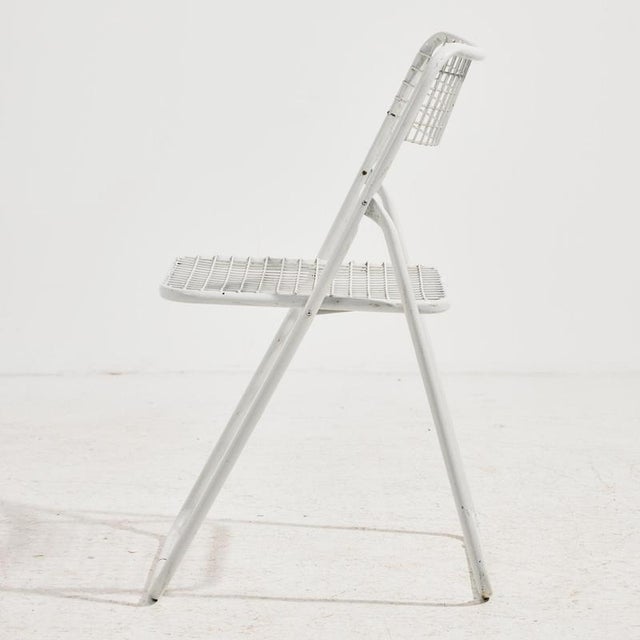 1970s Vintage Folding Chair in Metal by Niels Gammelgaard for Ikea, 1970s For Sale - Image 5 of 13