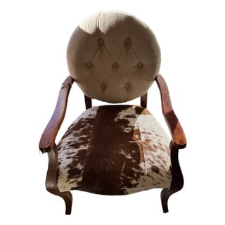 K&k Interiors Cow Hide Chair For Sale