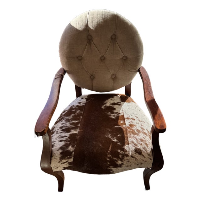K&k Interiors Cow Hide Chair For Sale