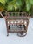 1990s Boho Chic Rattan Beverage Rolling Bar Cart With Removable Serving Tray For Sale - Image 10 of 10