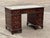 Pedestal Desk in Flame Veneer Mahogany with Green Leather Top For Sale - Image 13 of 13