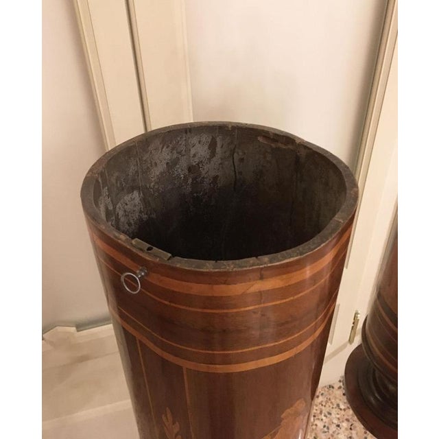 Venetian Inlaid Walnut Tobacco Boxes on Stands, Set of 2 For Sale - Image 4 of 18