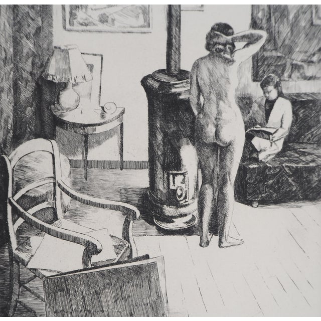 Eugène Corneau, Study of the Female Ni, 1946, Etching For Sale