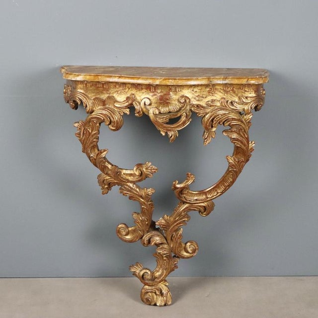 Rococo Style Drop Console Table For Sale - Image 12 of 12