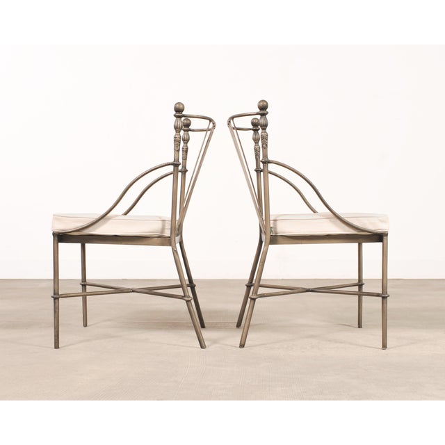 Metal Set of Four Michael Taylor Montecito Patio Garden Dining Chairs For Sale - Image 7 of 18